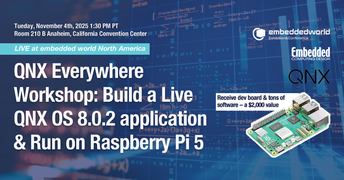 QNX Everywhere Workshop: Build a Live QNX OS 8.0.2 application and Run on Raspberry Pi 5