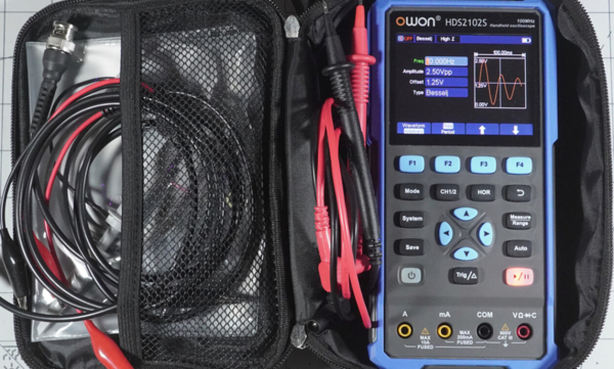 OWON HDS2102S 250 Handheld Scope Review Embedded Computing Design
